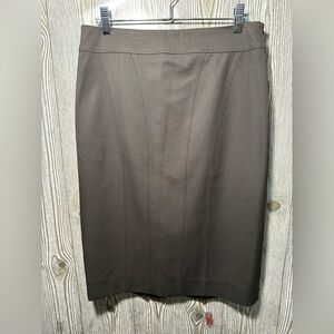 Carlisle Brown Wool Blend Pencil Skirt Sz 8